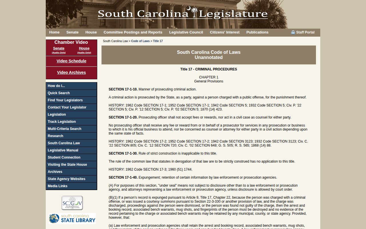 Hampton County booking record publication law source
