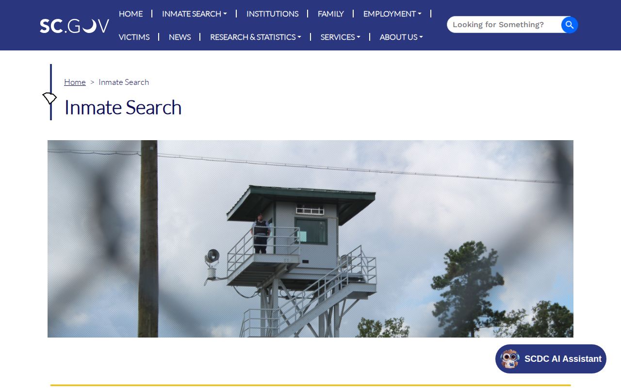 Hampton County state-prison offender photo record search